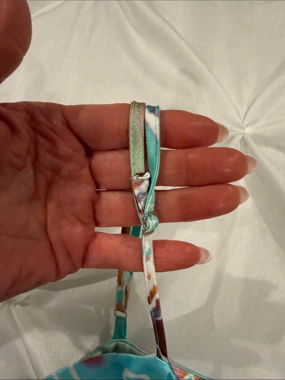 RAILS  Turquoise Floral Satin Camisole with Multicolor Print Size XS - Picture 4 of 7